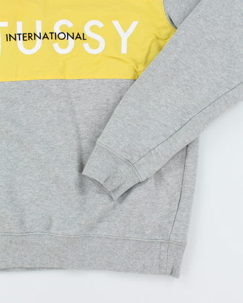 Vintage Stussy International Chest Stripe Sweatshirt - L