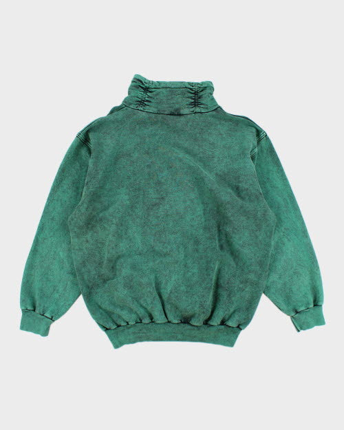 Vintage 90's Cadillac Acid Wash Quarter Zip Sweatshirt - L