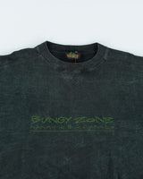 Vintage 90's Green Acid Wash Embroidered Sweatshirt - L