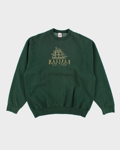Vintage 90's Embroidered Nova Scotia Sweatshirt - XL