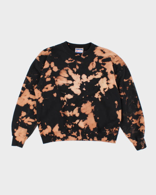 Vintage 90's Hanes Heavyweight Bleach Dyed Sweatshirt - M