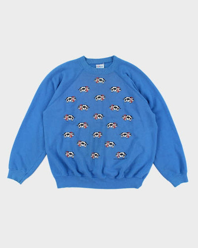 Vintage 90's Pig Printed Sweatshirt - L