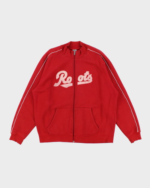 Vintage ROOTS Centre Logo Full Zip Sweatshirt - XL