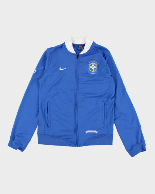 Vintage 2000's Nike Brazil Foot Zip Up Sweatshirt - M