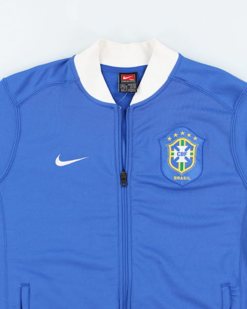 Vintage 2000's Nike Brazil Foot Zip Up Sweatshirt - M