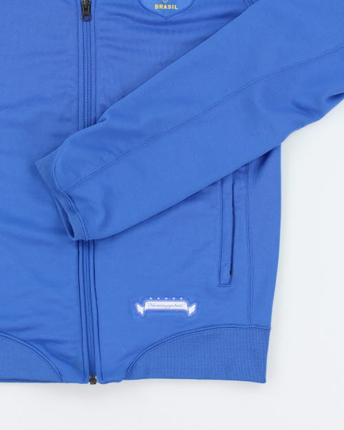 Vintage 2000's Nike Brazil Foot Zip Up Sweatshirt - M