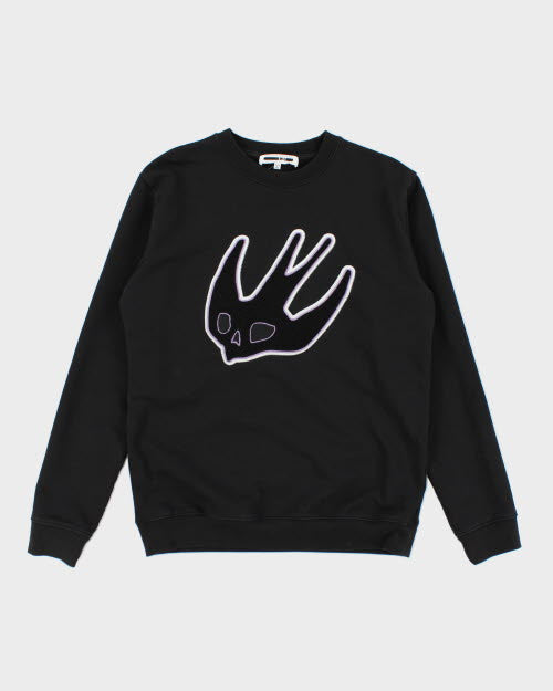Vintage Alexander McQueen Skull Bird Patched Sweatshirt - L