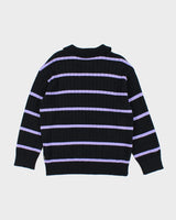 Vintage 2000's THC Striped Thick Polo Sweatshirt - S