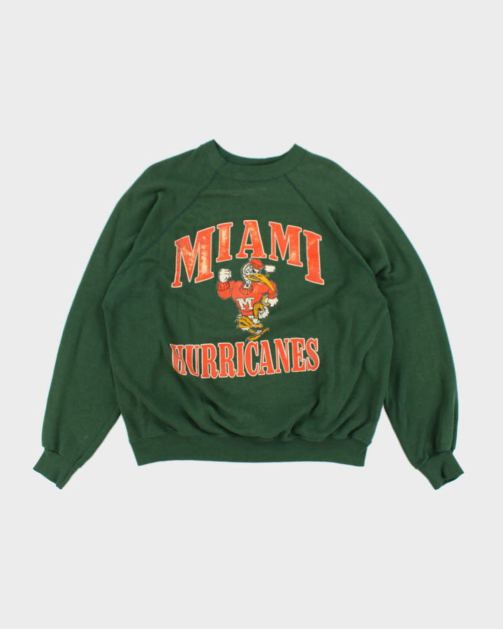 Vintage 90's Miami Hurricanes Faded Sweatshirt - L