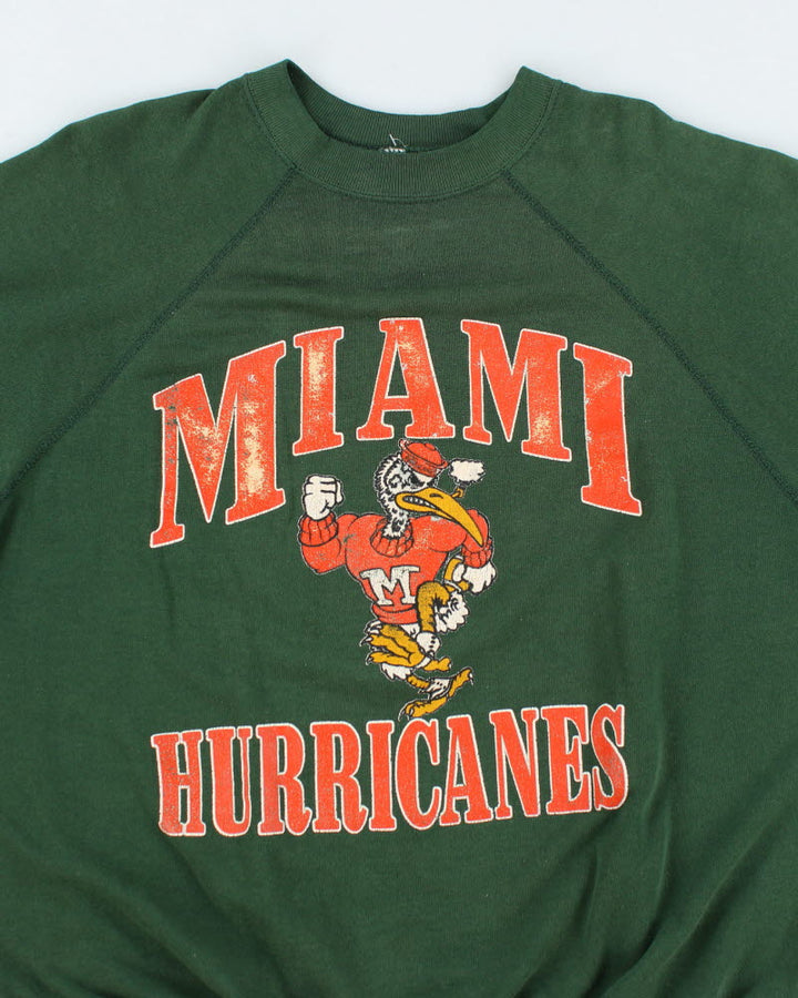 Vintage 90's Miami Hurricanes Faded Sweatshirt - L