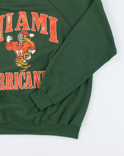Vintage 90's Miami Hurricanes Faded Sweatshirt - L