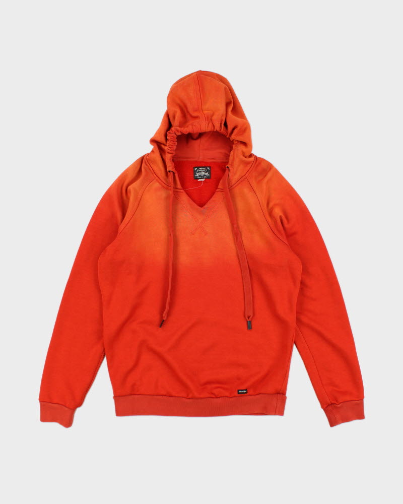 Vintage Y2K Diesel V-Neck Over Dyed Hoodie - M