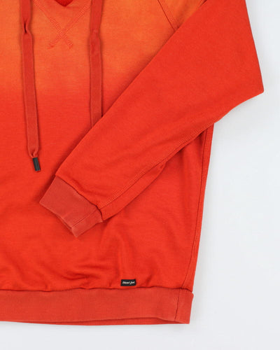 Vintage Y2K Diesel V-Neck Over Dyed Hoodie - M