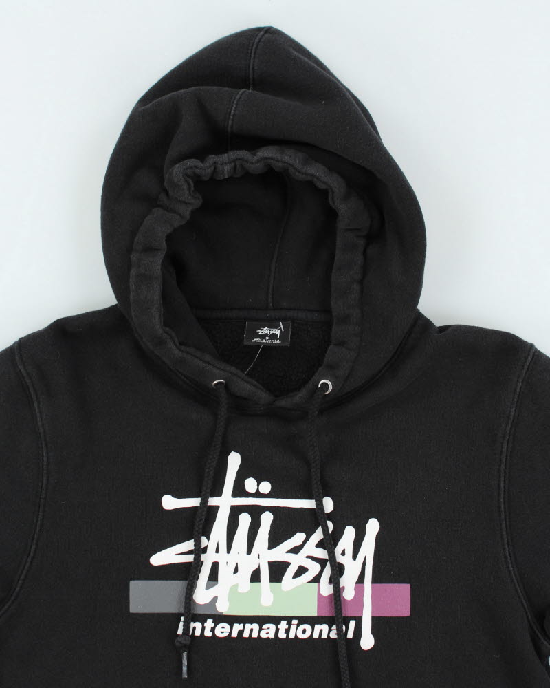 Vintage 2000's Stussy International Logo Hoodie - S