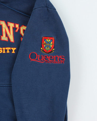 Vintage 90's Queen University Heavyweight Hoodie - L
