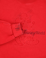 Vintage 90's Disney World Mickey Mouse Embossed Sweatshirt - M