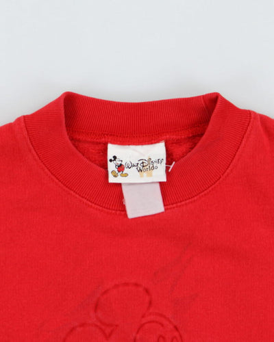 Vintage 90's Disney World Mickey Mouse Embossed Sweatshirt - M