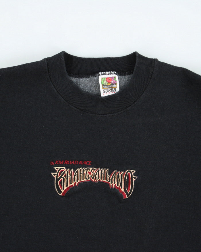 Vintage 90's Embroidered Boxy Fit Sweatshirt - L