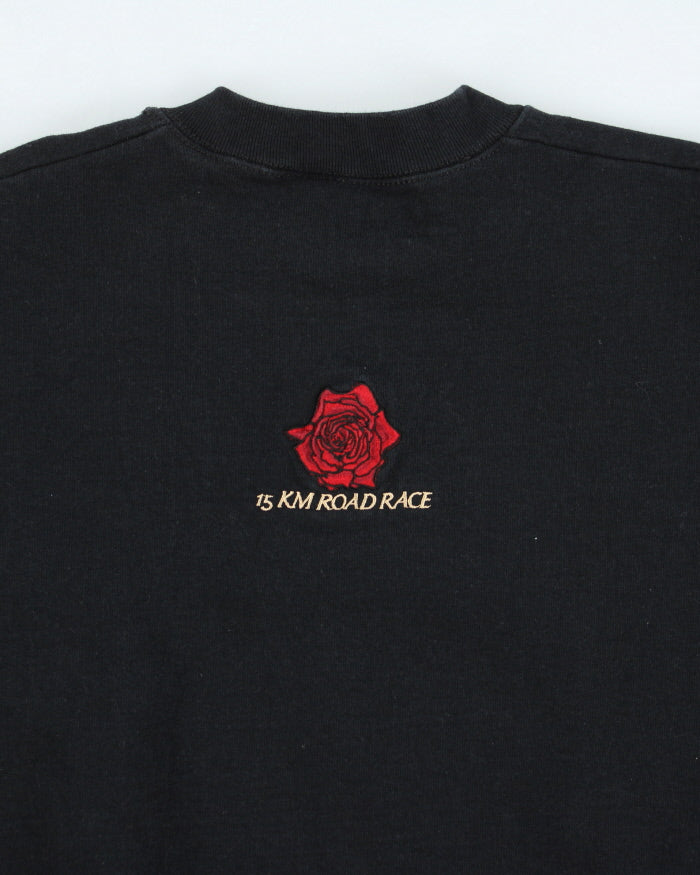 Vintage 90's Embroidered Boxy Fit Sweatshirt - L