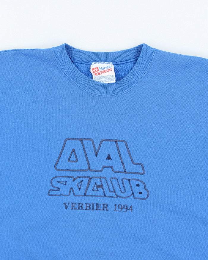 Vintage 90's Ski Club Overszied Fit Sweatshirt - XL