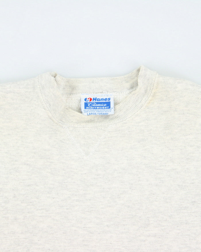 Vintage 90's Hanes Blank Heavyweight Sweatshirt - L