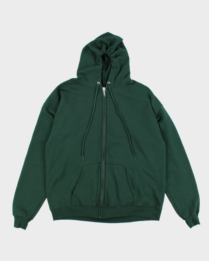 Vintage 2000's Hanes Blank Zip Up Hoodie - L