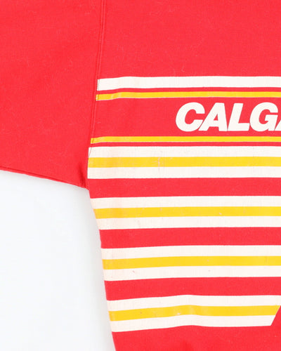 Vintage 90's NHL Calgary Flames Short Sleeve Sweatshirt - L