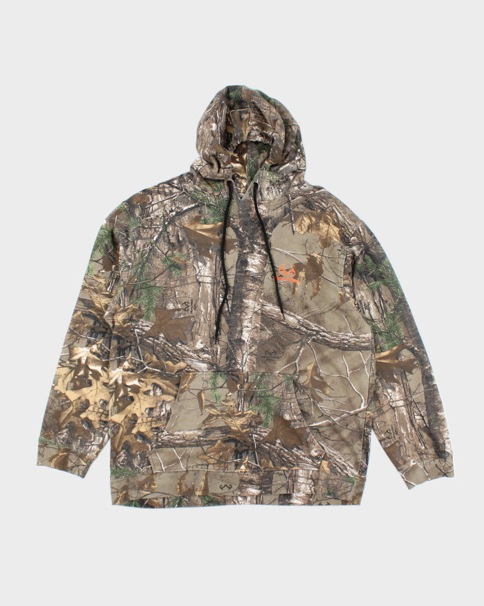 Vintage Y2K Real Tree Camo Hoodie - L