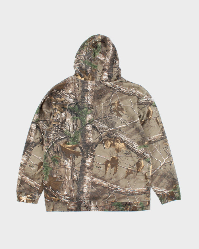 Vintage Y2K Real Tree Camo Hoodie - L