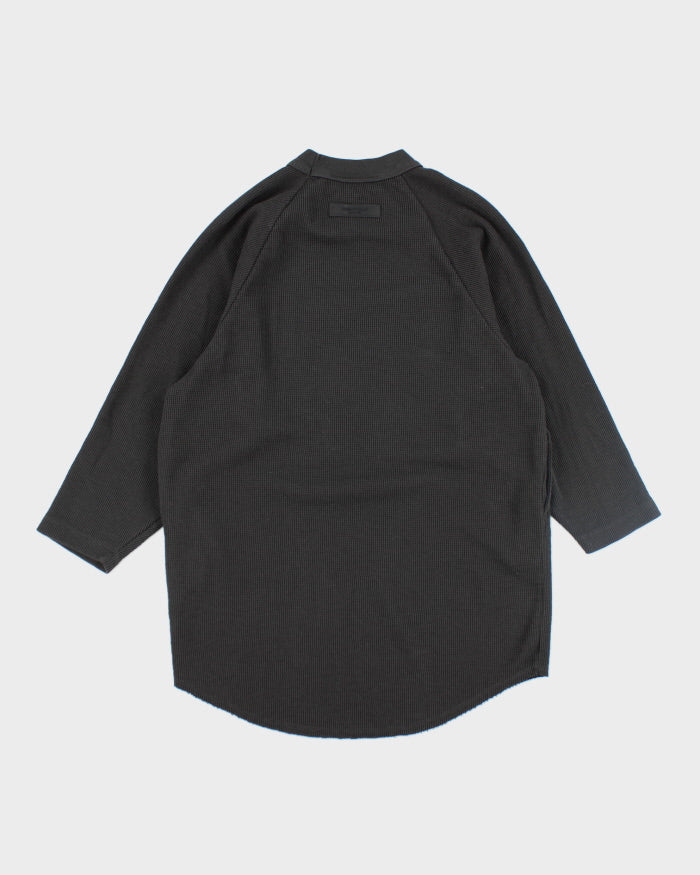 Vintage Essentials Waffle Graphic Print Sweatshirt - L