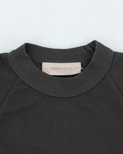 Vintage Essentials Waffle Graphic Print Sweatshirt - L