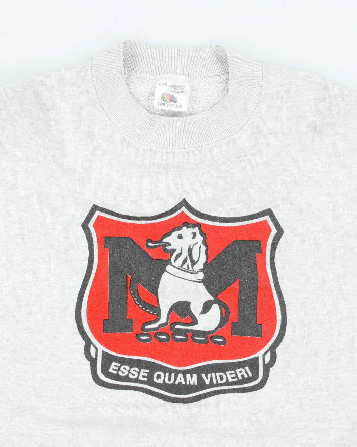 Vintage 90's Fruit of the Loom College Logo Sweatshirt - XL