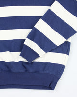 Vintage Champion Striped Quarter Button Sweatshirt - S