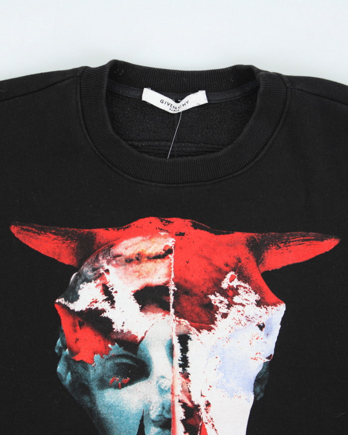 Vintage 2000's Givenchy Cow Head Skull Printed Sweatshirt - XL
