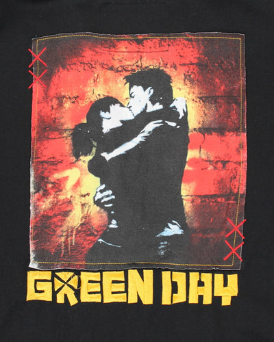 Vintage Y2K Green Day Band Zip Up Hoodie - XL