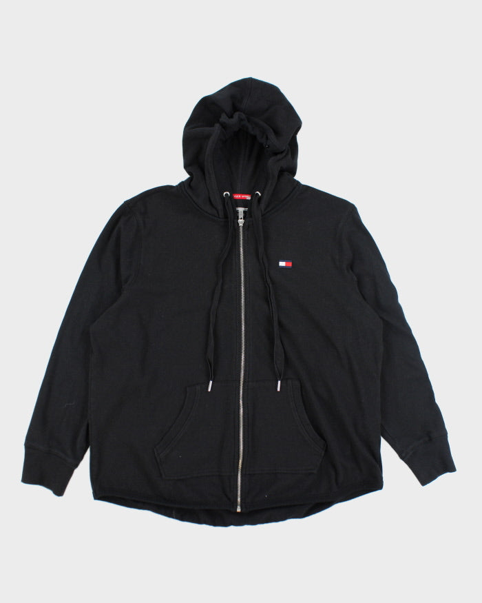 Vintage Tommy Hilfiger Sleeve Spell Out Zip Up Hoodie - XL