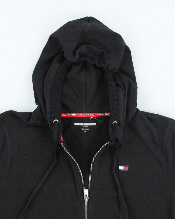 Vintage Tommy Hilfiger Sleeve Spell Out Zip Up Hoodie - XL