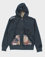 Vintage Y2K Bilabong Patchwork Zip Up Hoodie - M