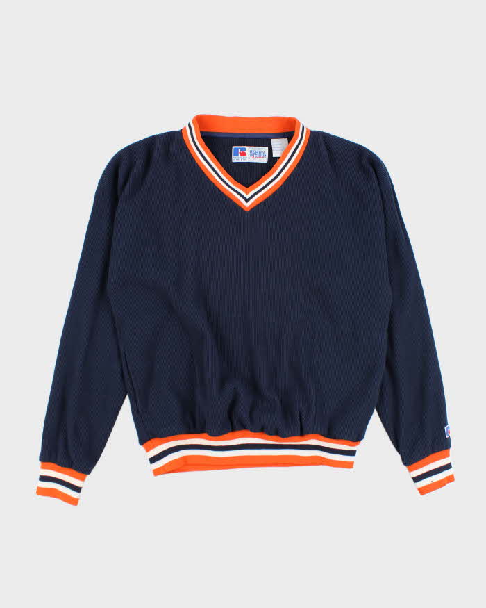 Vintage 90's Russell Athletic V-Neck Heavyweight Sweatshirt - L