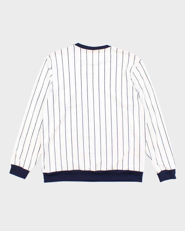 Vintage 2000's Fila Striped Velour Pullover Sweatshirt - L