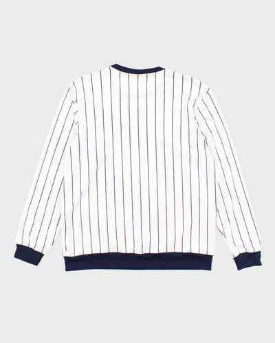Vintage 2000's Fila Striped Velour Pullover Sweatshirt - L