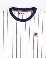 Vintage 2000's Fila Striped Velour Pullover Sweatshirt - L