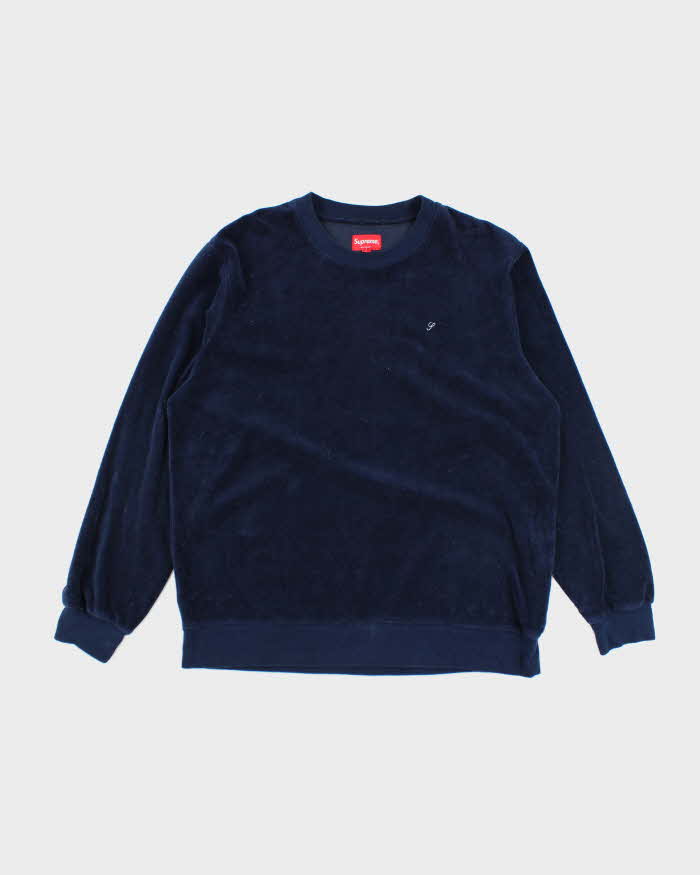 Vintage Supreme New York FW16 Small S Embroidered Sweatshirt - L