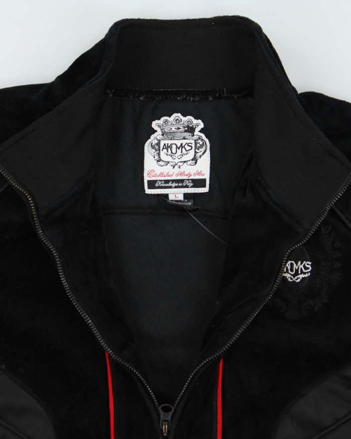 Vintage Y2K AKDMKS Overized Velvet Zip Up - L