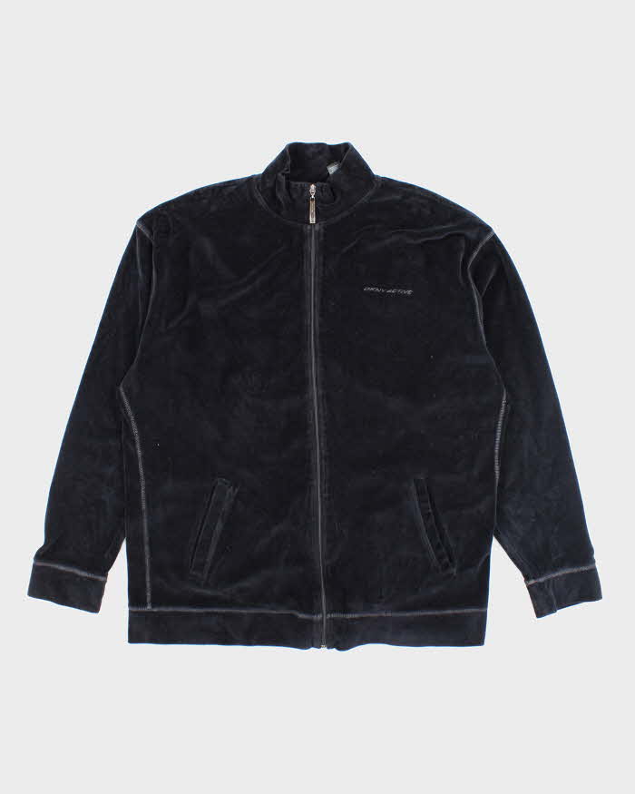 Vintage Y2K DKNY Embroidered Logo Zip Up - XL