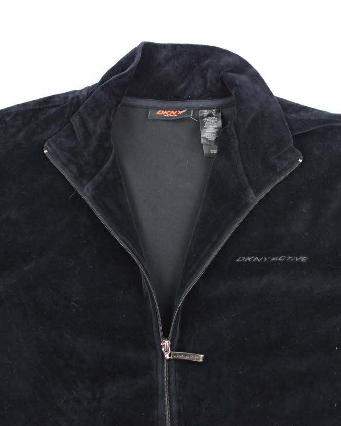 Vintage Y2K DKNY Embroidered Logo Zip Up - XL