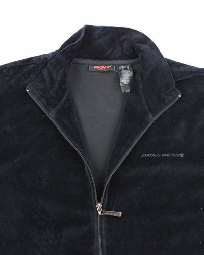 Vintage Y2K DKNY Embroidered Logo Zip Up - XL