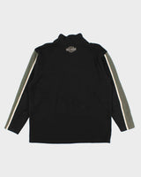 Vintage Y2K Harley Davidson Quarter Zip Spell Out Sweatshirt - XL