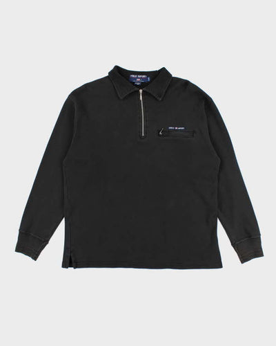 Vintage Y2K Polo Jeans Embroidered Quarter Zip Sweatshirt - M