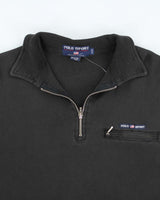 Vintage Y2K Polo Jeans Embroidered Quarter Zip Sweatshirt - M